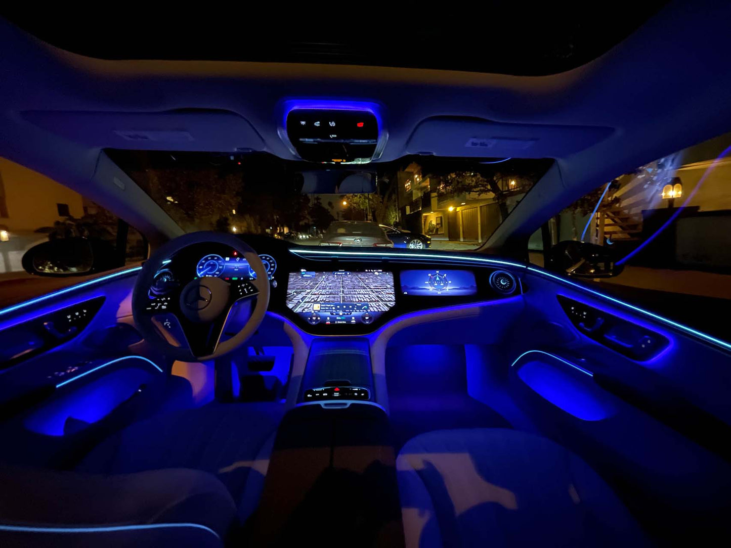 2023 Mercedes All Electric EQS 450+ Rental Los Angeles with Hyperscreen
