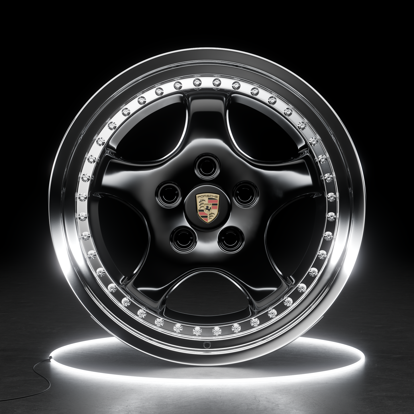 Porsche 911  (964) Old School Rims - Black