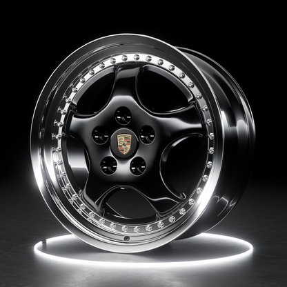 Porsche 911  (964) Old School Rims - Black