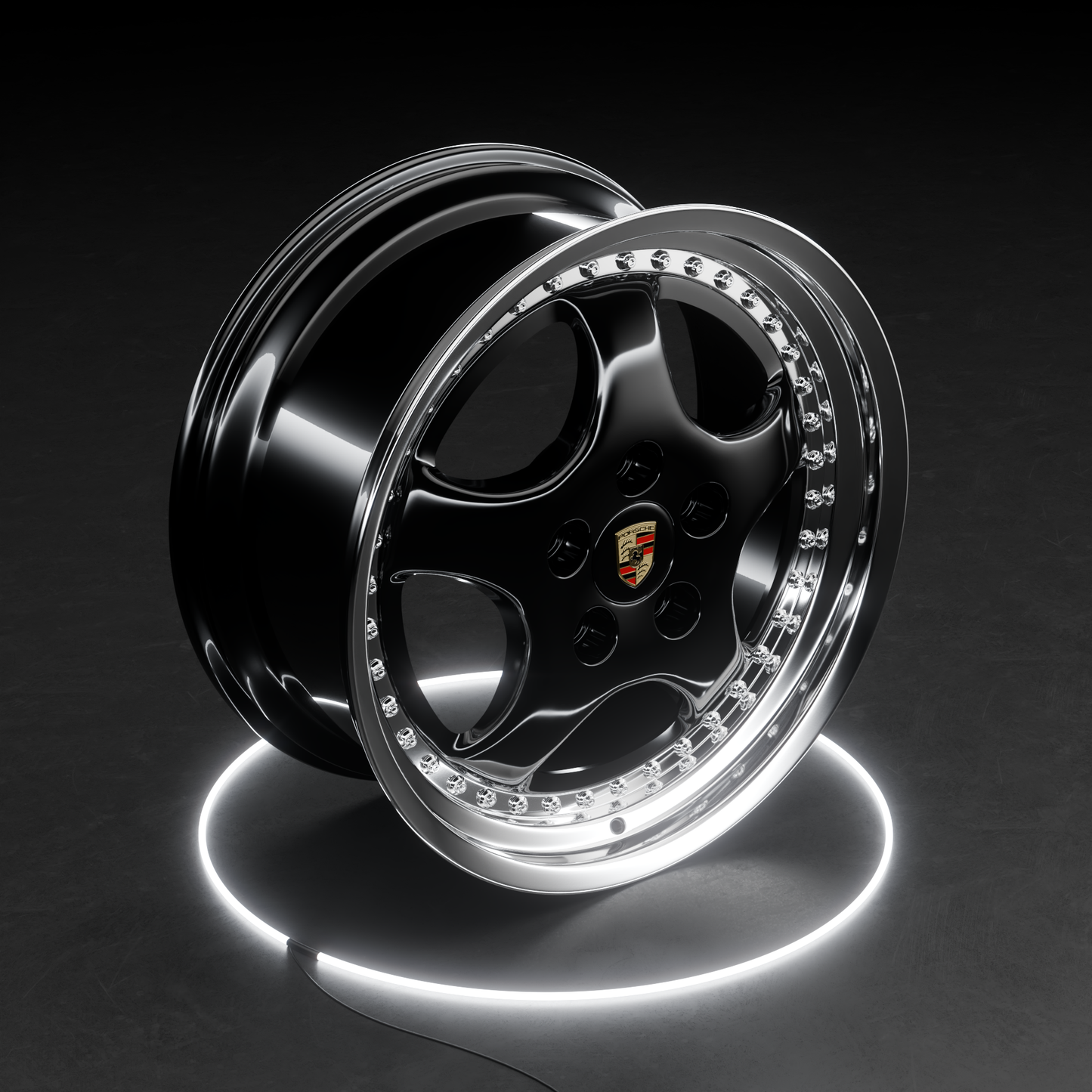 Porsche 911  (964) Old School Rims - Black